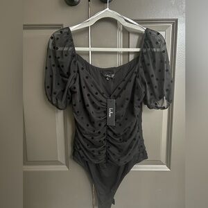 Lulus short sleeve polka dot body suit